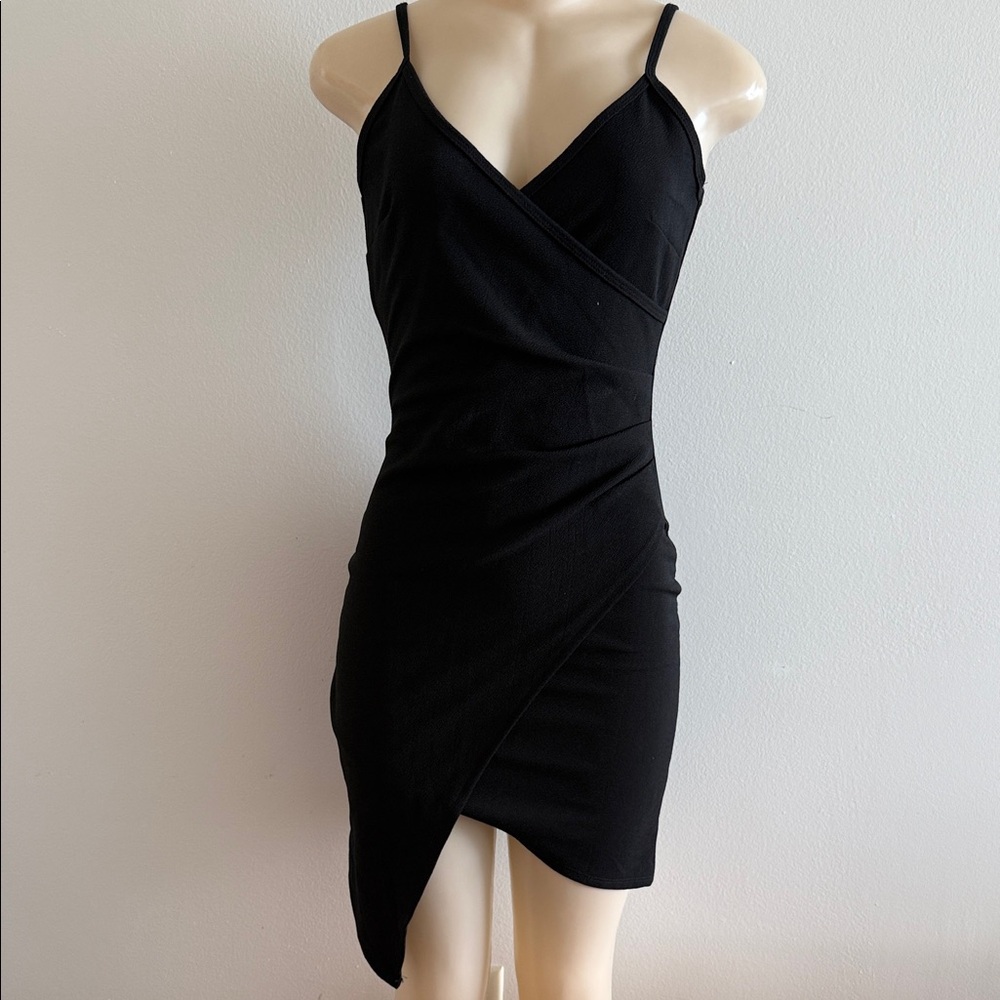 Almost Famous Black Asymmetrical Dress